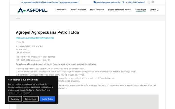 Screenshot von agropelparacatu.com.br