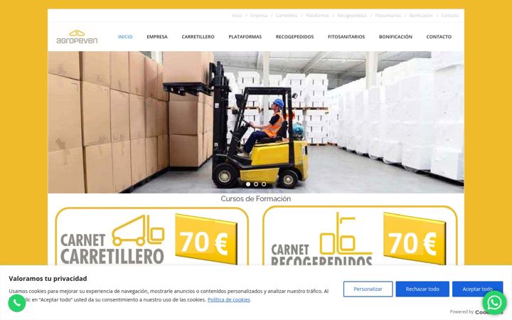 Screenshot of agropeven.es