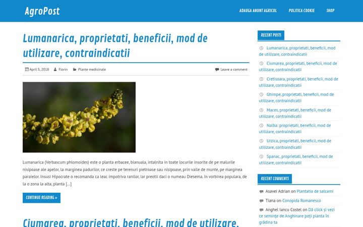 Screenshot von agropost.ro