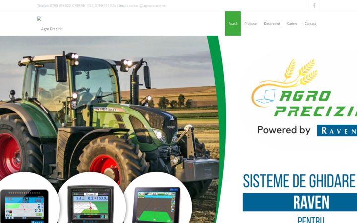 Skärmbild av agroprecizie.ro