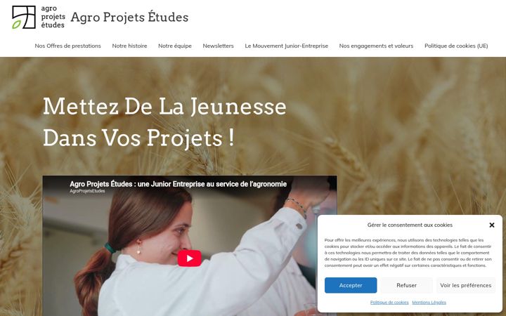 Screenshot von agroprojetsetudes.fr