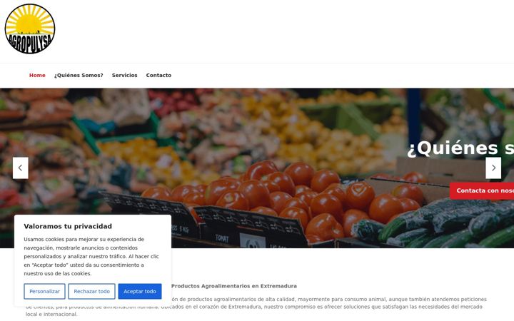 Posnetek zaslona agropulysa.com