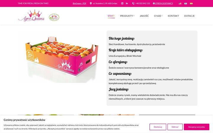 Posnetek zaslona agroqueens.com