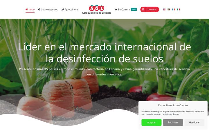 Screenshot of agroquimicosdelevante.com