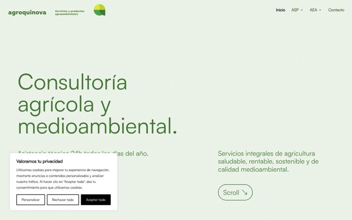 Screenshot of agroquinova.es