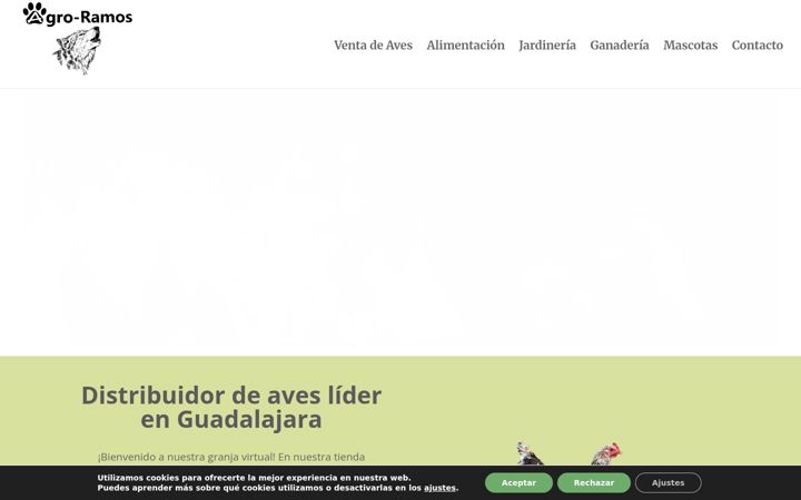 Posnetek zaslona agroramos.com