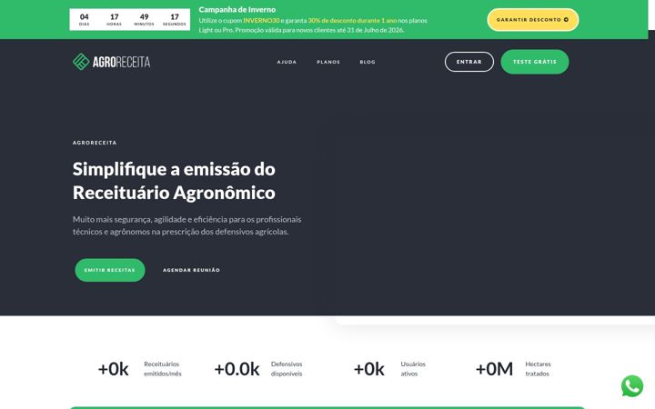 Screenshot of agroreceita.com.br