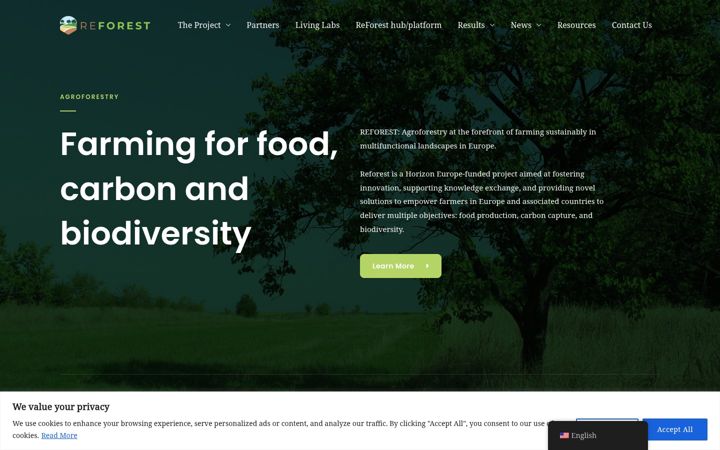 Screenshot of agroreforest.eu