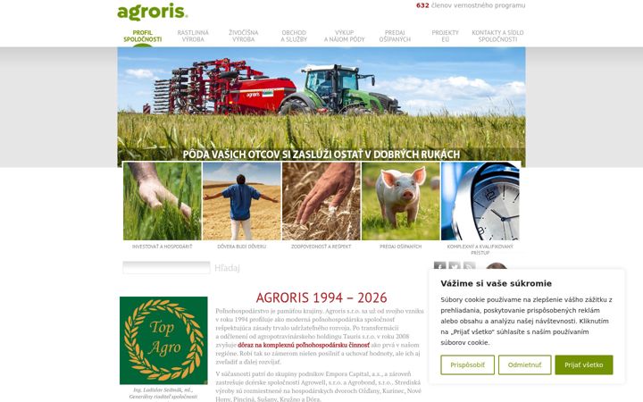 Screenshot of agroris.sk