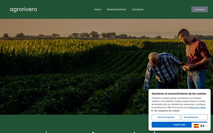 Screenshot stránky agrorivero.es