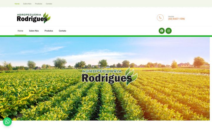 Screenshot of agrorodrigues.com.br