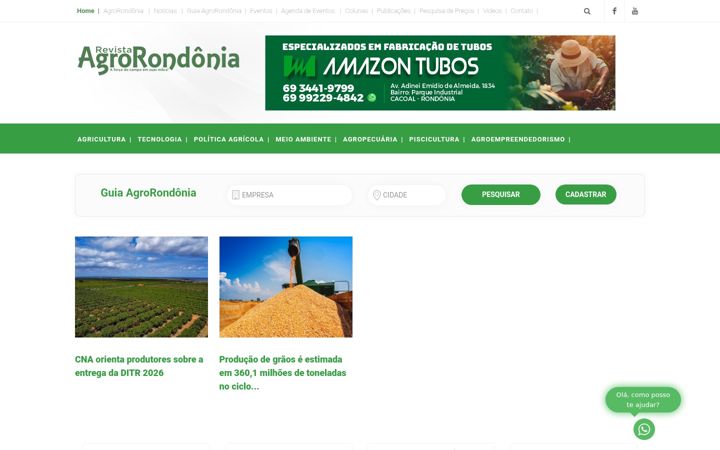 Zrzut ekranu agrorondonia.com.br