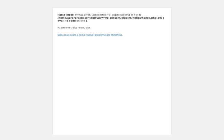 Snímek obrazovky agrororaimacontabil.com.br