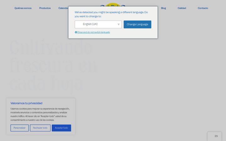 Screenshot of agrosabas.com