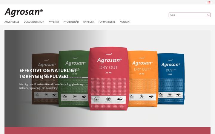 Screenshot of agrosan.dk
