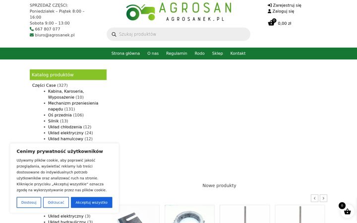 Snímek obrazovky agrosanek.pl