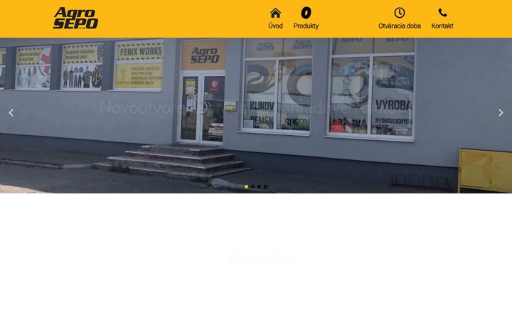 Screenshot of agrosepo.sk