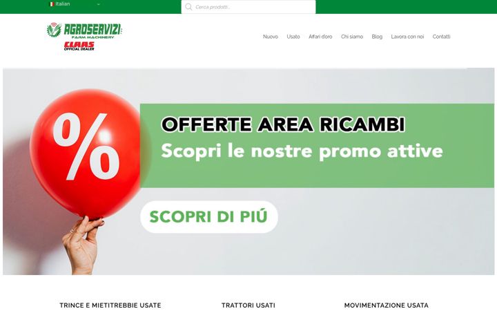 Posnetek zaslona agroservizi.com