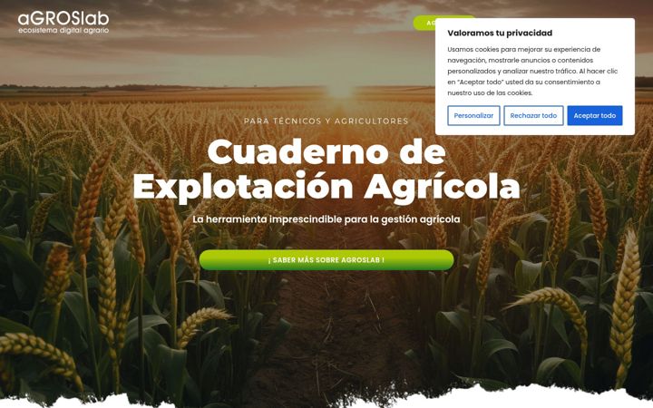 Screenshot stránky agroslab.eu