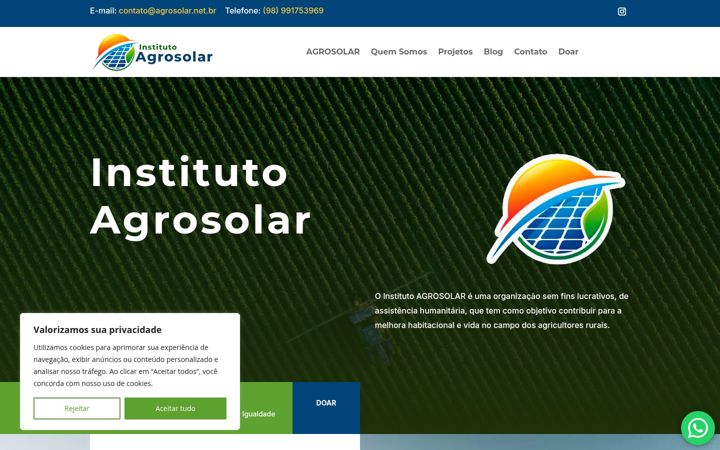 Screenshot of agrosolar.net.br