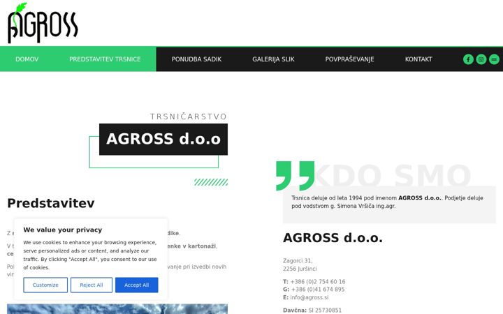 Screenshot of agross.si