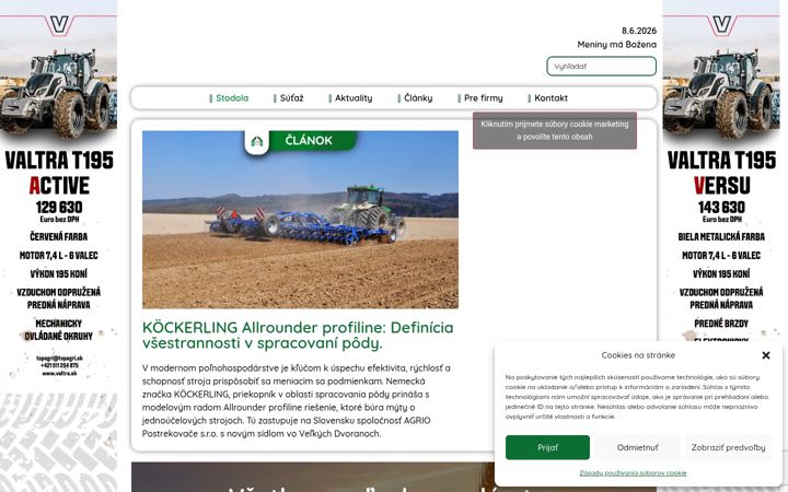 Skærmbillede af agrostodola.com