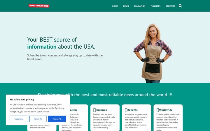 Screenshot of agrostreamhub.com