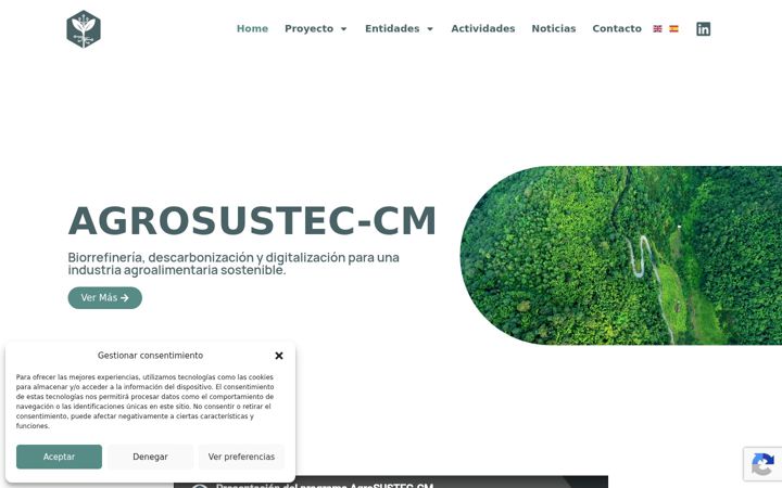 Skärmbild av agrosustec.es