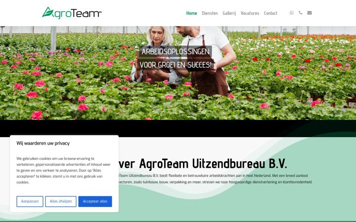 Skärmbild av agroteam.nl