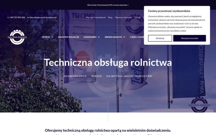 Screenshot of agrotech-junoszyn.pl