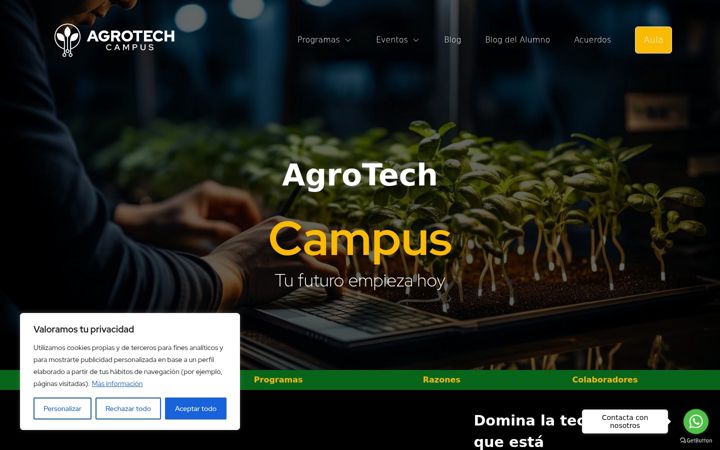 Skærmbillede af agrotechcampus.com