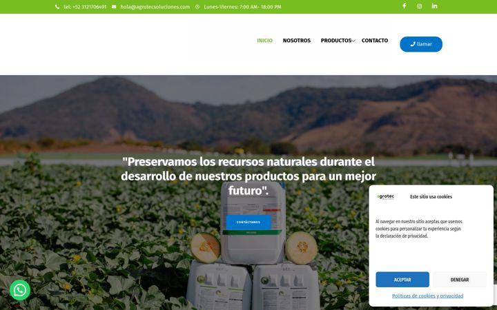 Screenshot of agrotecsoluciones.com