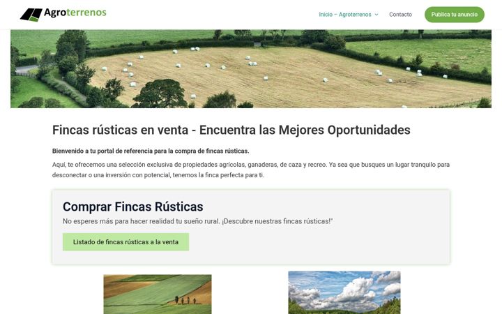 Screenshot of agroterrenos.es