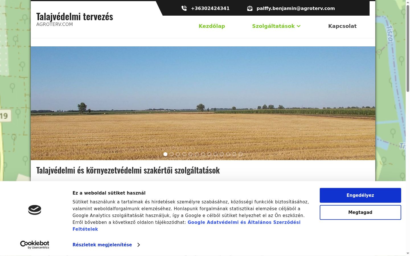 Ekrānuzņēmums ar piekrišanas baneri, kas tika rādīts pirms jebkādas mijiedarbības