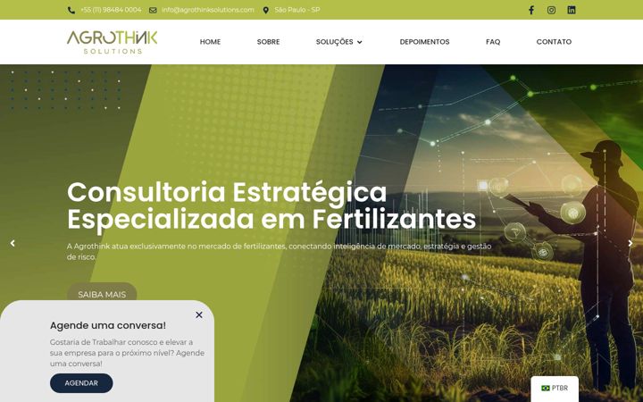 Skærmbillede af agrothinksolutions.com