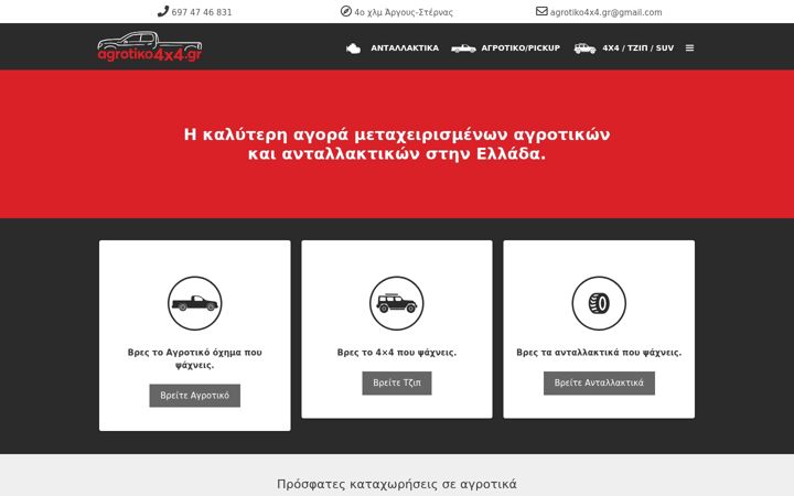 Snímek obrazovky agrotiko4x4.gr