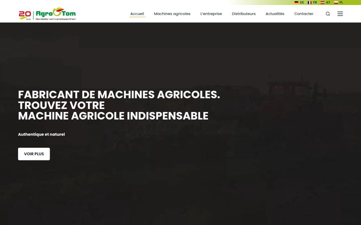 Screenshot stránky agrotom.fr