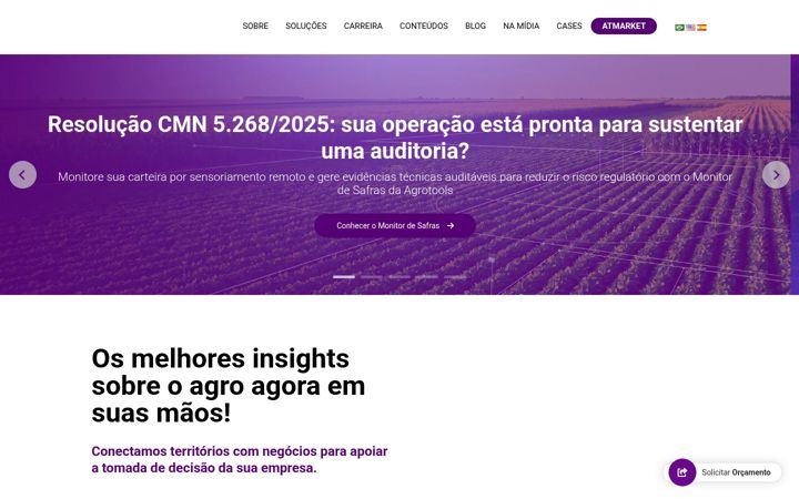 Screenshot of agrotools.com.br