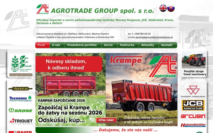 Screenshot of agrotradegroup.sk