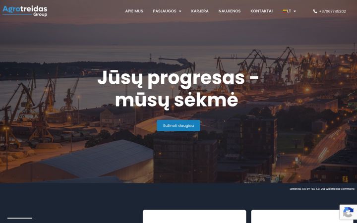 Kuvakaappaus sivustosta agrotreidas.lt