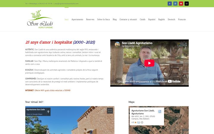 Екранна снимка на agroturismesonllado.com