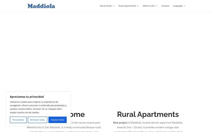 Screenshot of agroturismomaddiola.com