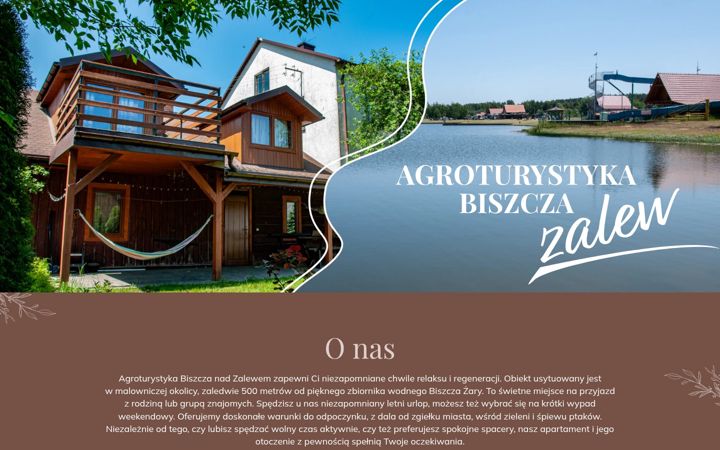 Captură de ecran a agroturystykabiszcza.pl