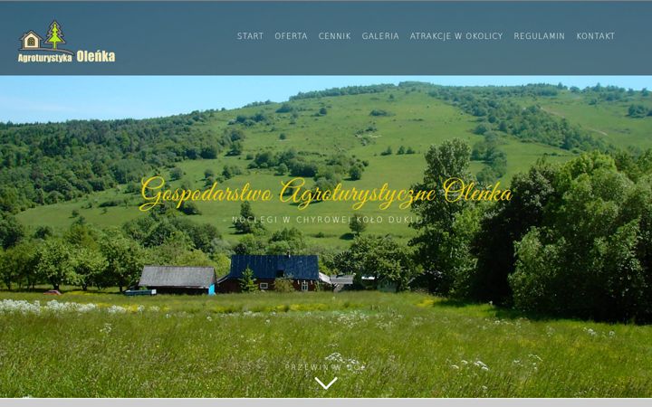 Screenshot of agroturystykaolenka.com