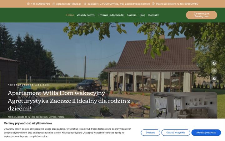 Screenshot of agroturystykazacisze11.pl