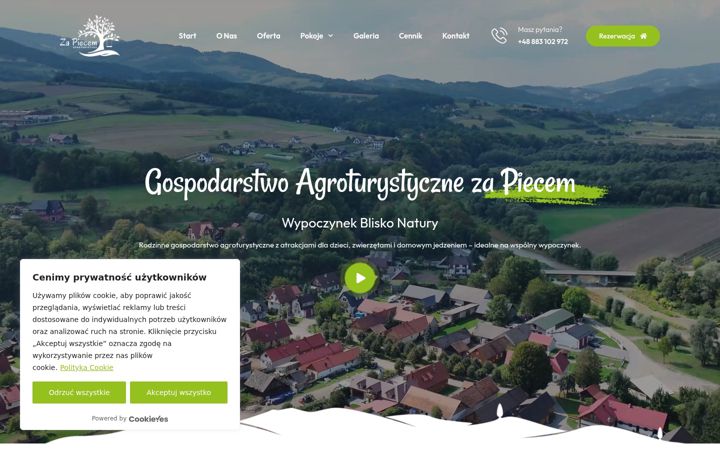 Screenshot van agroturystykazapiecem.pl