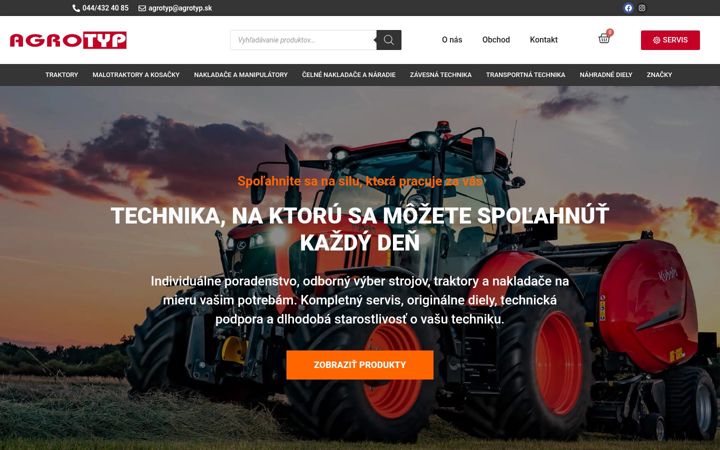 Screenshot van agrotyp.sk