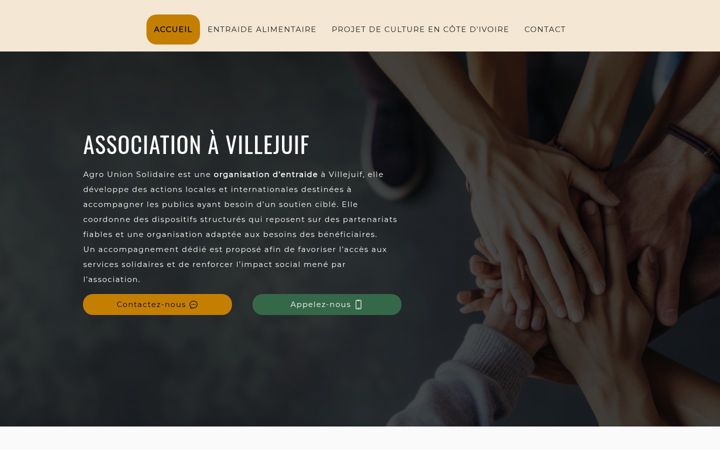 Екранна снимка на agrounionsolidaire.com