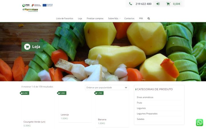 Screenshot of agrovacuo.pt