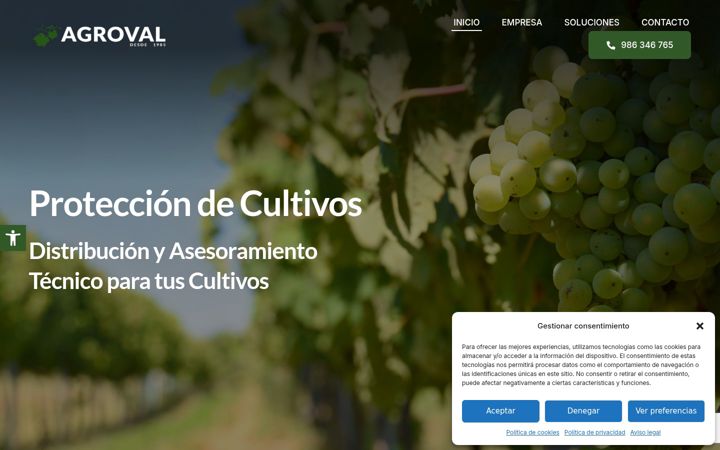 Screenshot of agroval.es